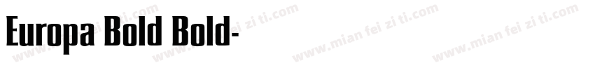 Europa Bold Bold字体转换